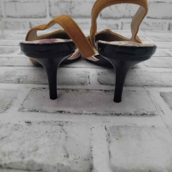 NWOB Staccato Joy & Peace Suede Snakeskin Slingback Low Heel Size 40 EU 10 US - Picture 5 of 9